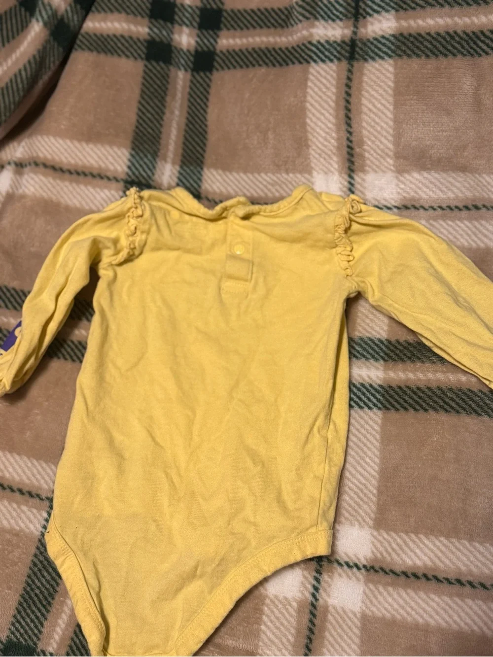 Carhartt Yellow Floral Heart Long-Sleeve Baby Bodysuit